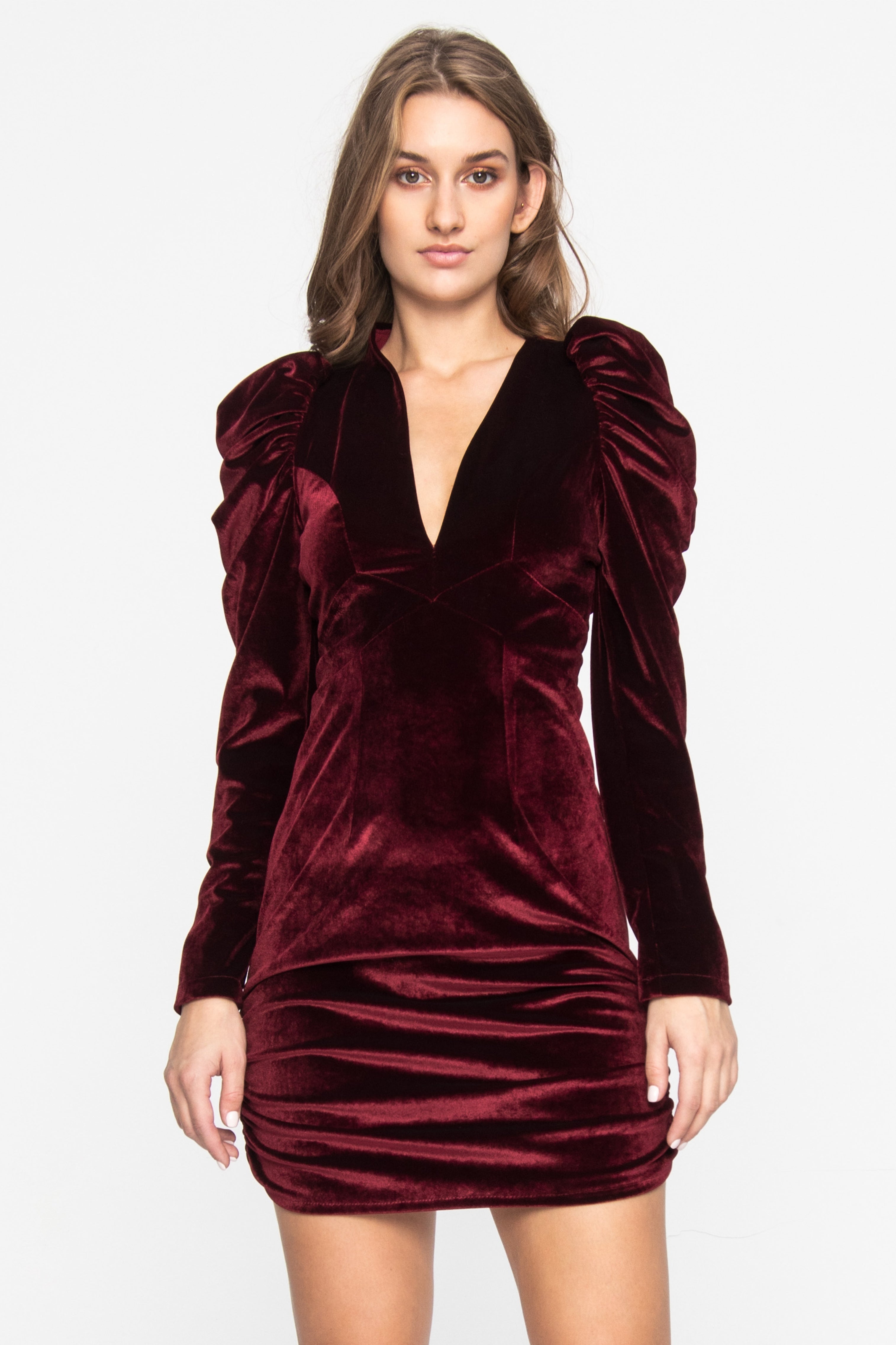 Diana Velvet Dress Burgundy Angelika Jozefczyk 4