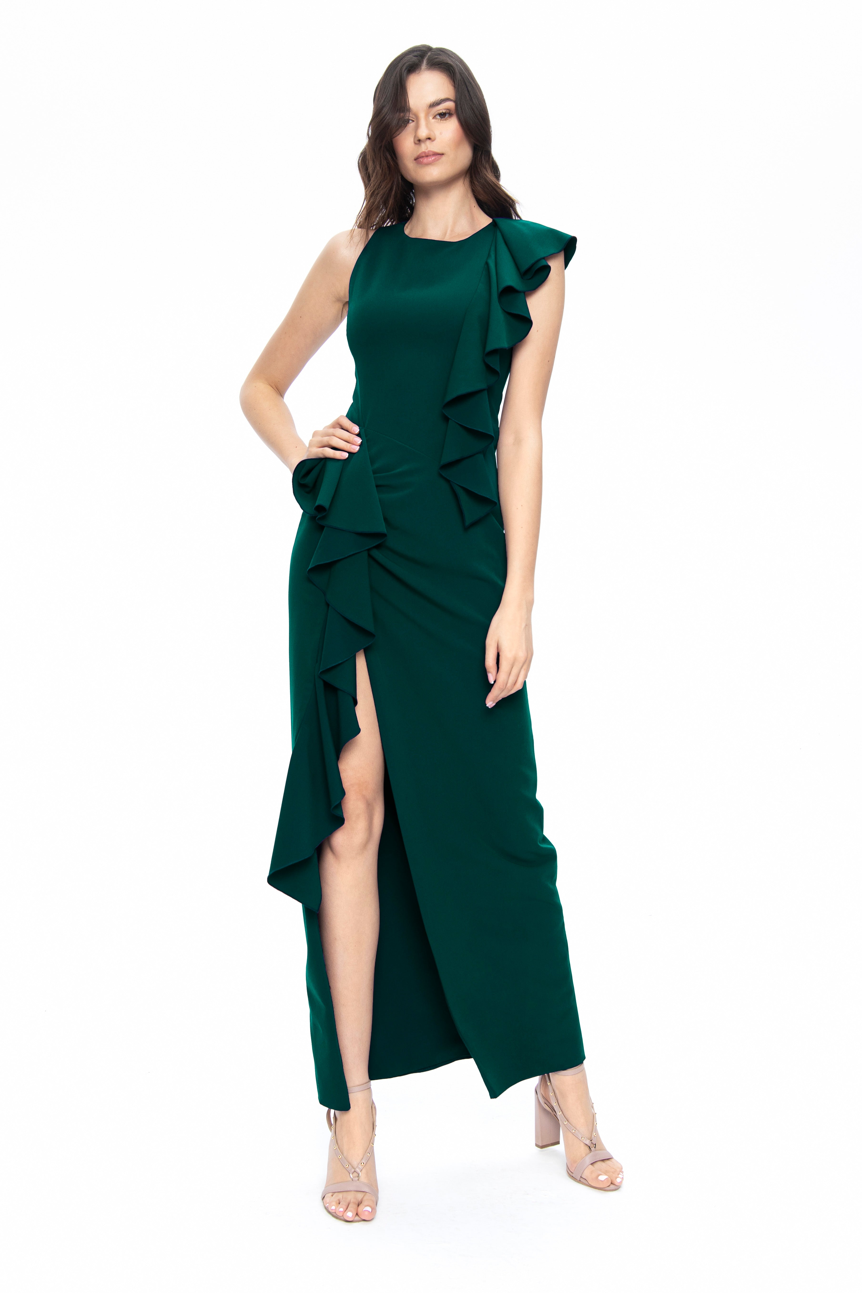 Robe de Soirée Luna Vert Emeraude