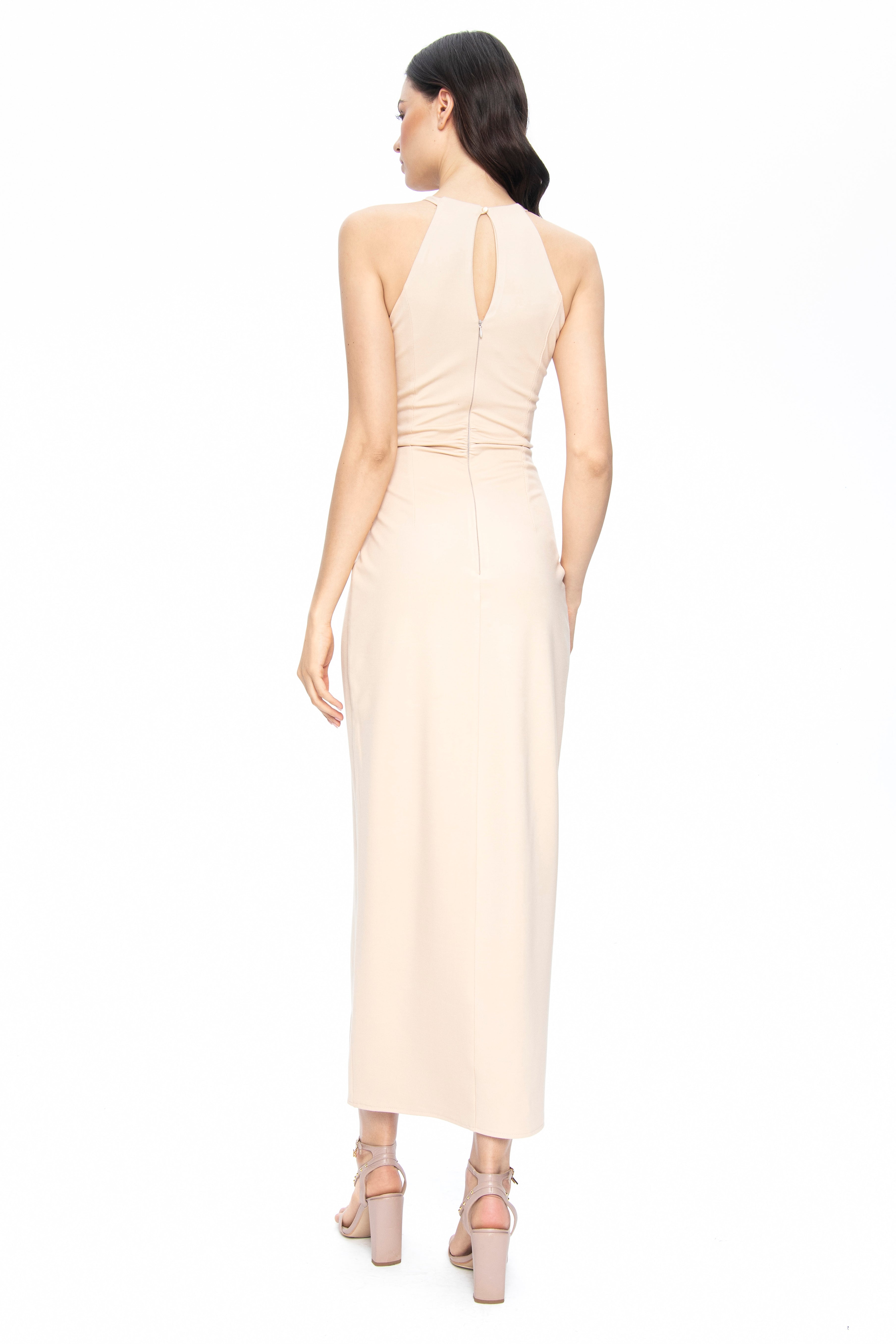 Draped dress Sofia Beige