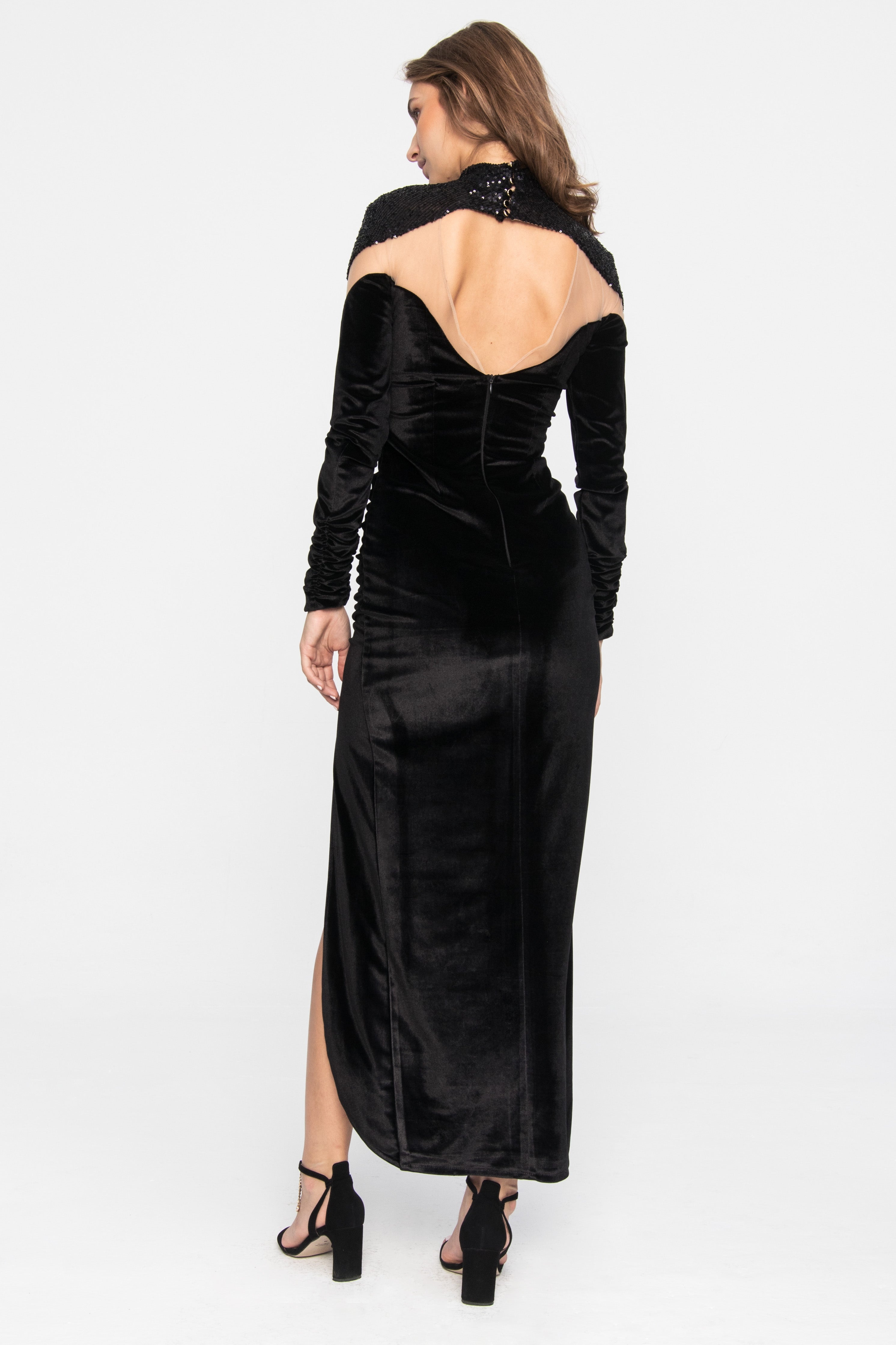 Velvet Evening dress with sequins