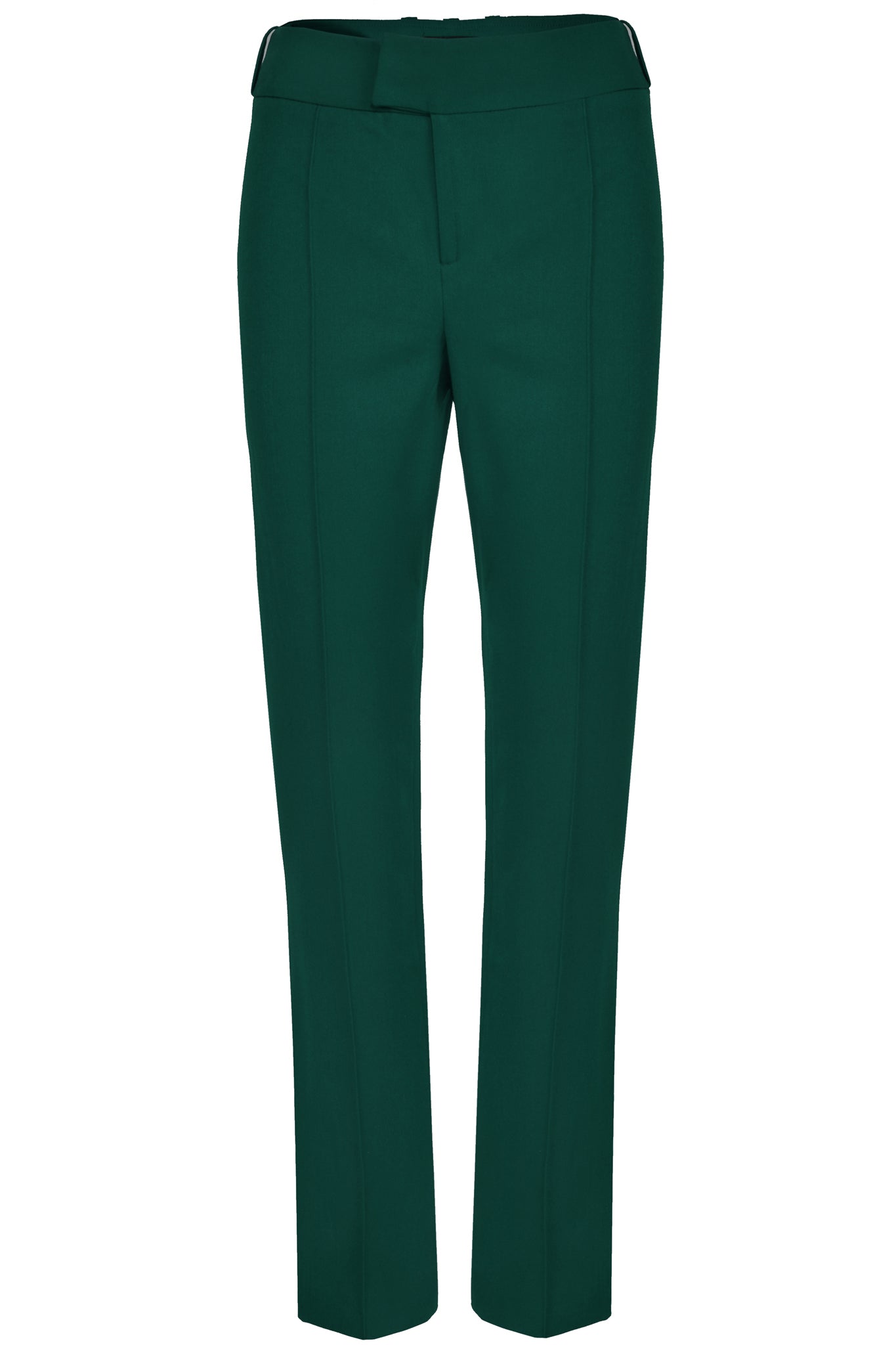 Emerald Green Cropped Cigarette Trousers